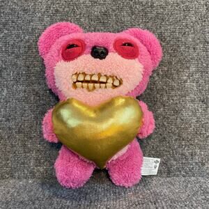 ZURU Fuggler Gold Edition Teddy Bear Nightmare Pink Monster Plush Gold Heart